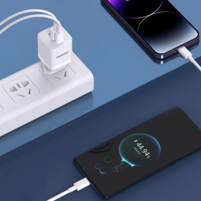 5. Wandladegerät GaN 33W PPS USB C/USB Dudao A13Pro - weiß