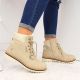 17. NEWS W EVE249A isolierte Wanderstiefel beige 