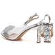5. Transparente Sandalen mit silbernem Absatz D&A MR62-9077