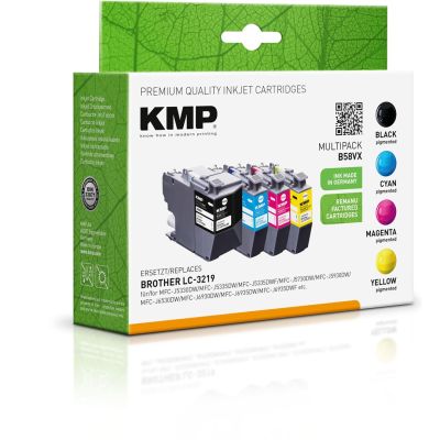 3. KMP 1537.4005 Tintenpatrone, 4 Stück, Ersatzfarben: Schwarz, Cyan, Magenta, Gelb