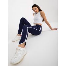 Marineblaue Basic-Jogginghose mit Streifen RUE PARIS (LO-DR-LK-239.14)