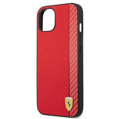 6. Ferrari FESAXHCP13SRE iPhone 13 mini 5.4" rot/rot Hardcase On Track Carbon Stripe