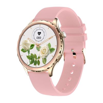 3. Rubicon RNCF02-2 Damen-Smartwatch Gold + Rosa Armband