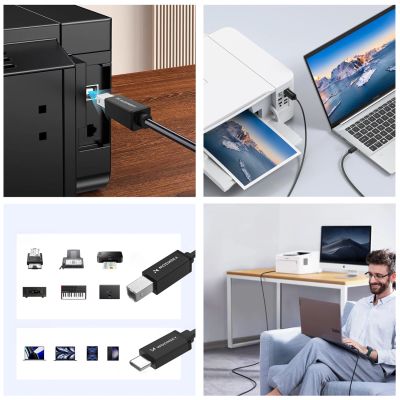 10. Wozinsky WKDDY2S USB-B - USB-C Kabel 2m - Schwarz