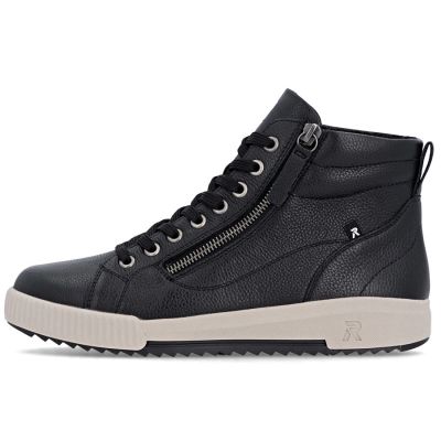 9. Damen-Ankle-Boots aus Leder, leicht gefüttert, schwarz, Rieker W0164-00
