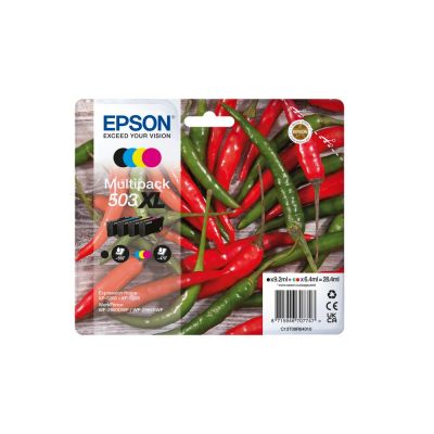 2. Epson 503XL Tintenpatronen, 4 Stück, Original XL (hohe Reichweite), Schwarz, Cyan, Magenta, Gelb