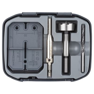 2. wolfcraft GmbH 4656000 Scharnierbohrer, 3-teilig