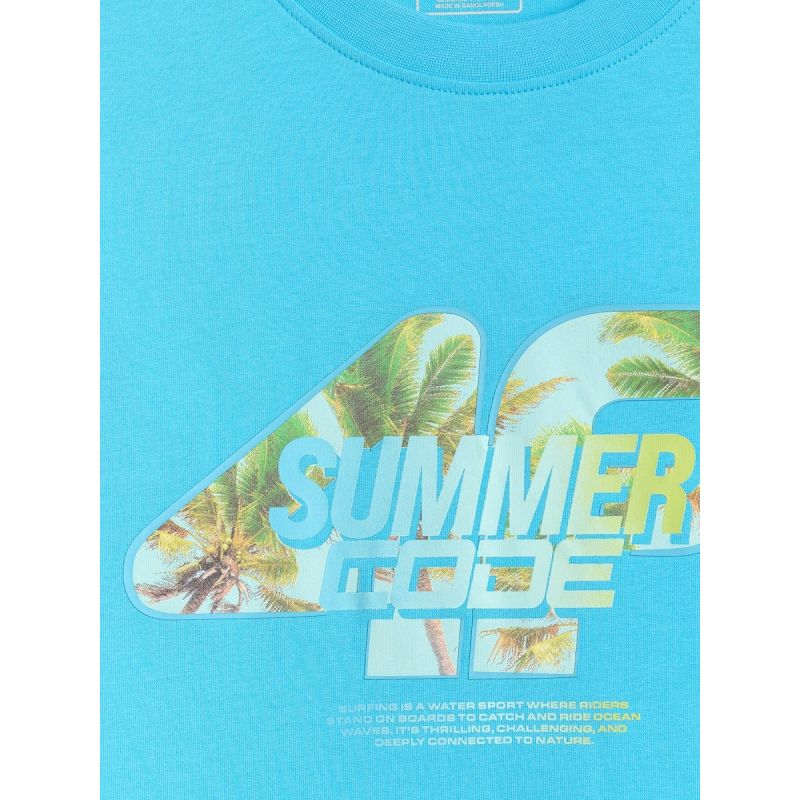 6. Herren-T-Shirt mit Aufdruck, regulär, Größe 4F 4FRSS26TTSHM4305-33S