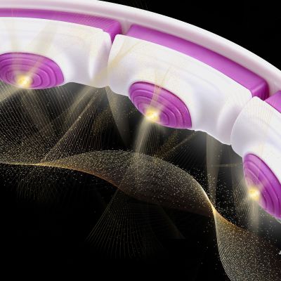 4. HHM17 HULA HOP WEISS/VIOLETT MIT MAGNETEN UND GEWICHT + HMS ZÄHLER