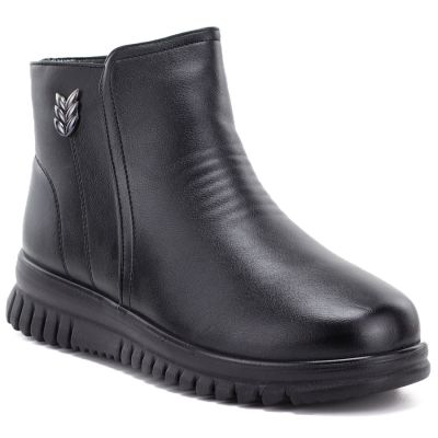 Bequeme Damen-Ankle-Boots mit Keilabsatz, schwarz, Potocki PT16398