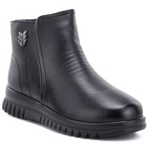 Bequeme Damen-Ankle-Boots mit Keilabsatz, schwarz, Potocki PT16398