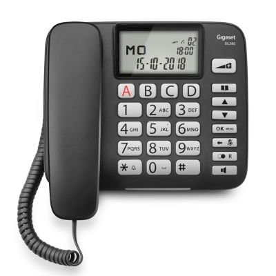 8. Gigaset DL580 schnurgebundenes Telefon mit Nummernanzeige