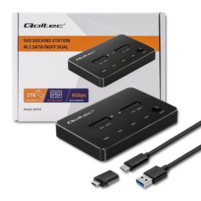 20. QOLTEC 2x SSD M.2 SATA | NGFF | USB Typ C Dockingstation