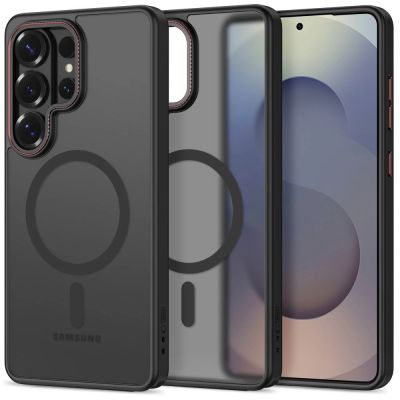 Tech-Protect MagCam MagSafe Hülle für Samsung Galaxy S26 Ultra – Schwarz und Rot