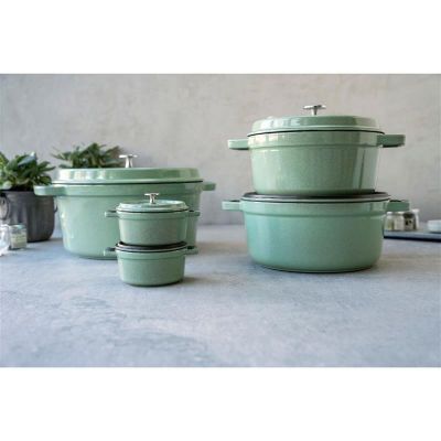 3. STAUB 40508-706-0 runder gusseiserner Topf - 5,2 l mint