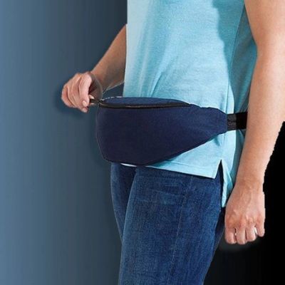 12. Bauchtasche Joggingtasche Gürteltasche Sporttasche Lauftasche für Schlüssel Brieftasche Dokumente schwarz