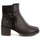 2. Gefütterte Damen-Ankle-Boots mit Blockabsatz, braun, Potocki SZ12873