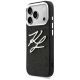 2. Karl Lagerfeld IML Glitter KL Diamond Logo Hülle für iPhone 17 Pro - Schwarz