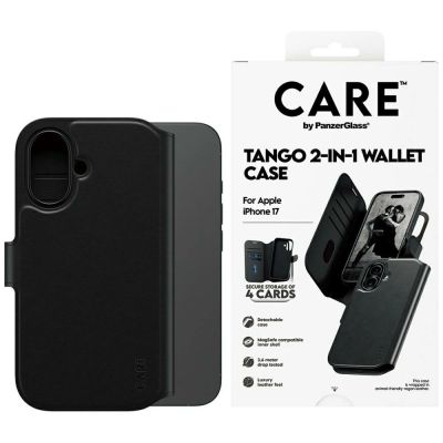 CARE by PanzerGlass Feature Tango 2in1 Wallet Case MagSafe für iPhone 17 - Schwarz