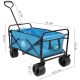 28. Deluxe Faltbarer Reise- und Strandbuggy 66x48x90cm mit Griff, Blau