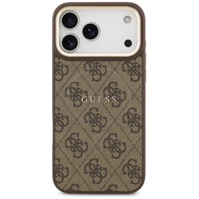 3. Guess 4G PU Classic Logo MagSafe Case für iPhone 17 Pro Max - Braun