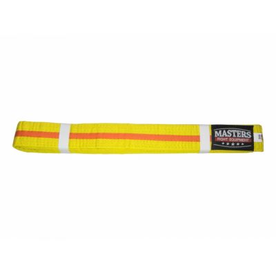 2. MASTERS Kimonogürtel gelb mit orangefarbenem Besatz 06224-280040704