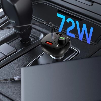 5. Tech-Protect CC06 3-Port PD72W Autoladegerät mit Sender - Schwarz