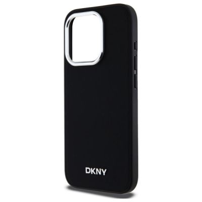 6. DKNY Plain Logo MagSafe Hülle für iPhone 15 Pro – Schwarz