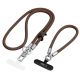 Tech-Protect C10S Crossbody-Handytasche (114 cm) + Handschlaufe (31 cm) – braun-titan