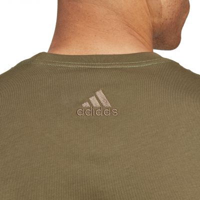 7. adidas Essentials Single Jersey Linear Logo-T-Shirt mit Stickerei M IC9280
