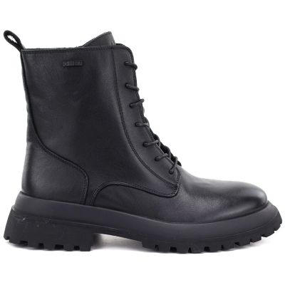 6. Damen-Ankle-Boots aus Leder, gefüttert, schwarz, Big Star UU274375