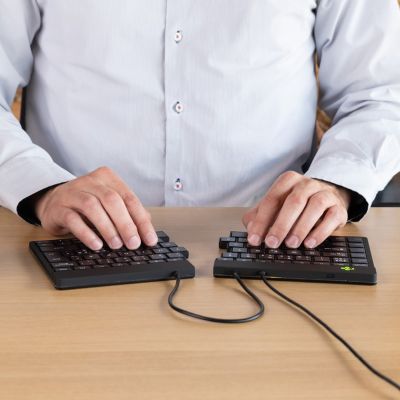 9. R-Go Tools Ergonomische R-Go Split Break v2 Tastatur mit Break-Software, QWERTY_US, kabelgebunden, Schwarz