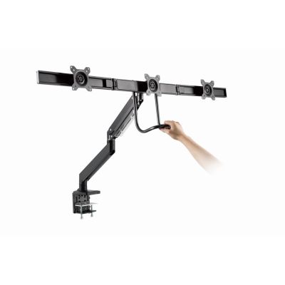 21. GEMBIRD Verstellbarer Schreibtischarm/Halterung für 3 Monitore 17-27 Zoll, VESA 100x100 mm, bis zu 6 kg