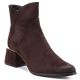 Potocki Stiefeletten aus Wildleder mit hohem Absatz für Damen in Schokoladenbraun, Größe S12875