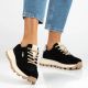 2. Schwarze Leder-Plateau-Sneaker Filippo DP7498