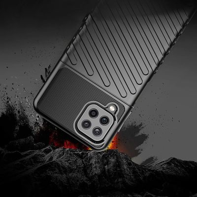 4. Thunder Case Flexibel Robuste Panzer Handyhülle TPU Schutzhülle für Samsung Galaxy A22 4G blau