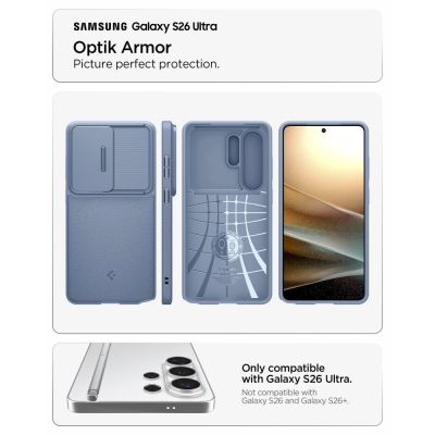 5. Spigen Optik Armor Schutzhülle für Samsung Galaxy S26 Ultra – Blau