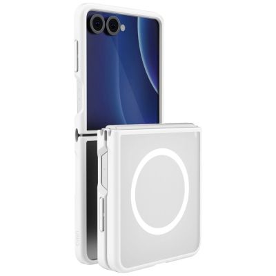 Uniq Veren AF Magclick Ladehülle für Samsung Galaxy Z Flip 8 – Weiß
