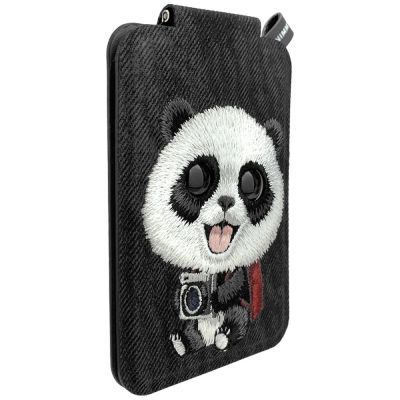 4. Nimmy New Big-Eye Cute Pets 2.0 Panda Magnet-Geldbörse mit Handyhalterung – Schwarz