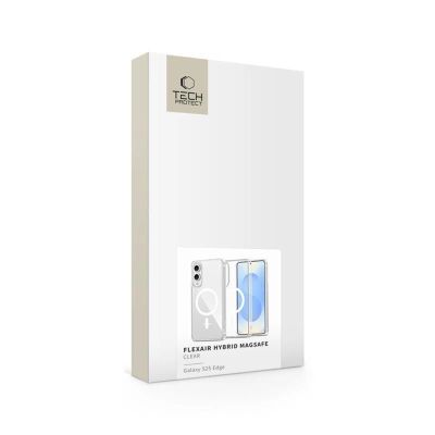 6. Tech-Protect FlexAir Hybrid MagSafe Case für Samsung Galaxy S25 Edge - Transparent