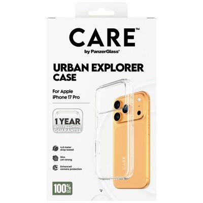 5. CARE by PanzerGlass Flagship Urban Explorer Case mit klarem Rahmen für iPhone 17 Pro - Transparent