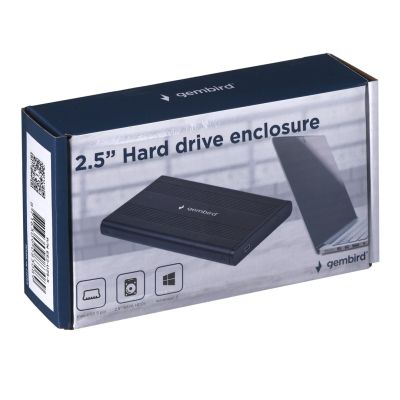 6. GEMBIRD EE2-U2S-5 Gehäuse (2,5"; USB 2.0; Aluminium; schwarz)