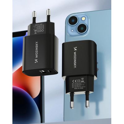 11. Wozinsky WGWCB USB-A USB-C 20W Wandladegerät - Schwarz