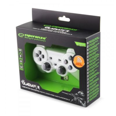 4. Esperanza GLADIATOR EGG108W Wireless Gamepad (PC, PS3; weiß)