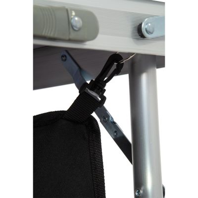 23. Klappbarer Campingtisch 120 x 47 x 70/62/54 cm mit Kleiderschrank 33 x 30 x 36 cm