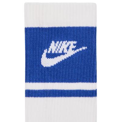 8. Nike Everyday Elevated Crew Socken, 3 Paar, Weiß und Blau, IM7949 904