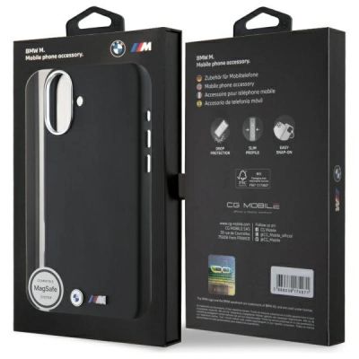 8. BMW M Smooth Full Wrapped Metal MagSafe Hülle für iPhone 16 Plus – Schwarz