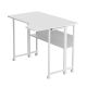 8. MACLEAN Klapptisch, weiß, mobil, 100 x 73 cm, max. 50 kg, abgewinkelt, L-förmig, MC-126 L/B