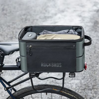 8. Rockbros A30 ROAD TO SKY Faltbare Fahrradtasche für den Kofferraum 15-30L - Grau
