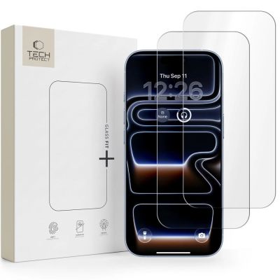 8. Tech-Protect Glass Fit+ 2er-Pack Panzerglas für iPhone 16 Pro Max / 17 Pro Max - transparent